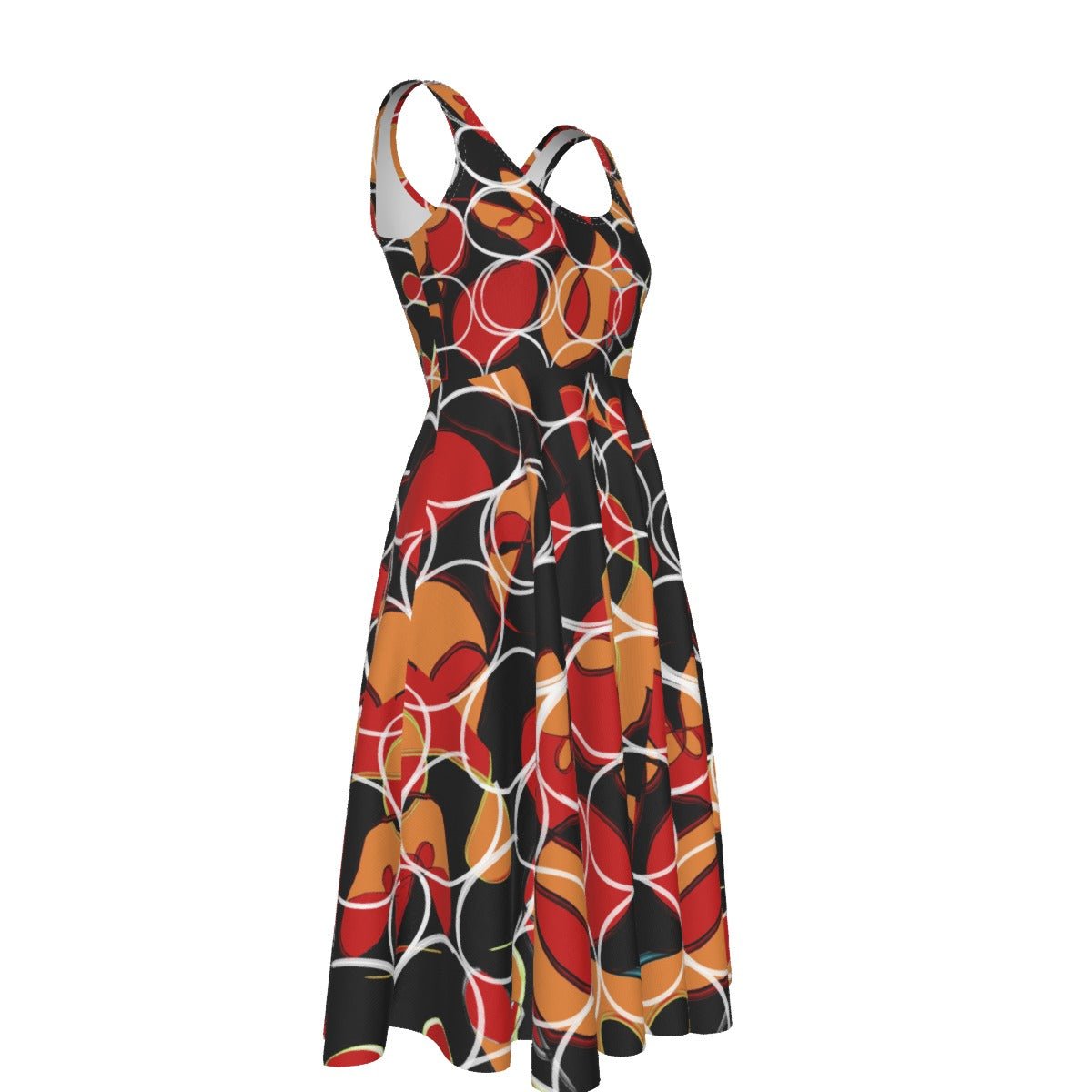 Circles Women's Sleeveless Dress - SB - THREADZ