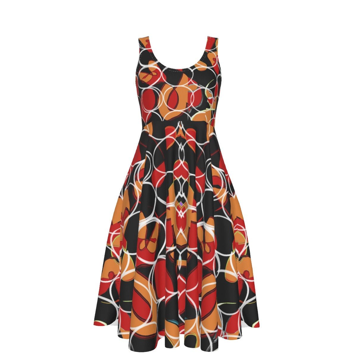 Circles Women's Sleeveless Dress - SB - THREADZ