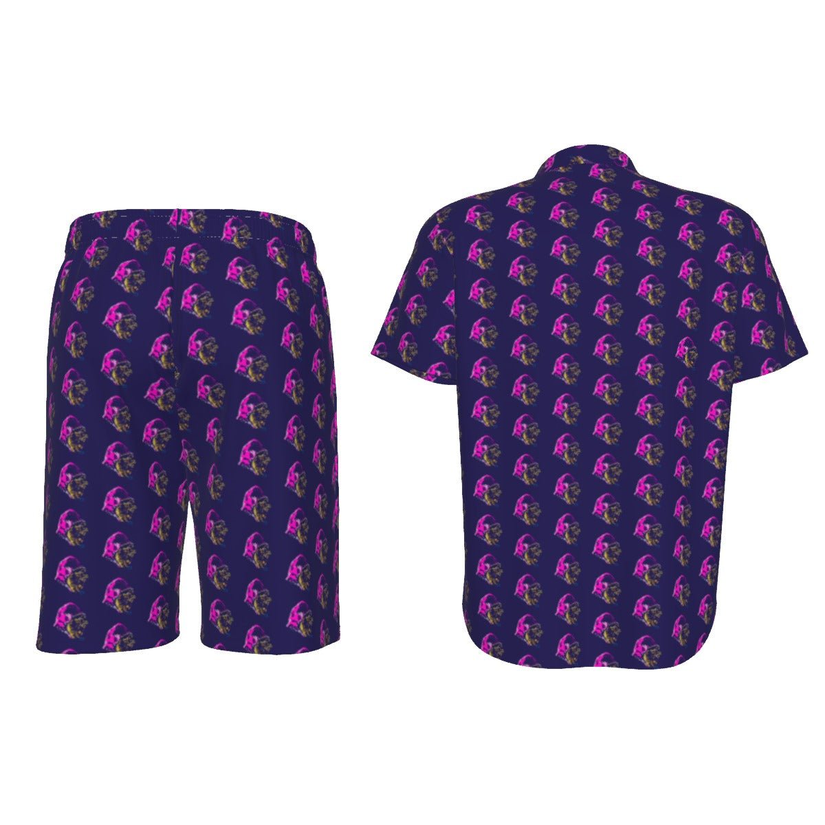 Gorilla Emblem Men's Short Sleeve Shirt Set - SB - THREADZ