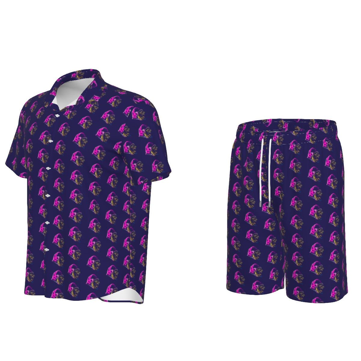 Gorilla Emblem Men's Short Sleeve Shirt Set - SB - THREADZ