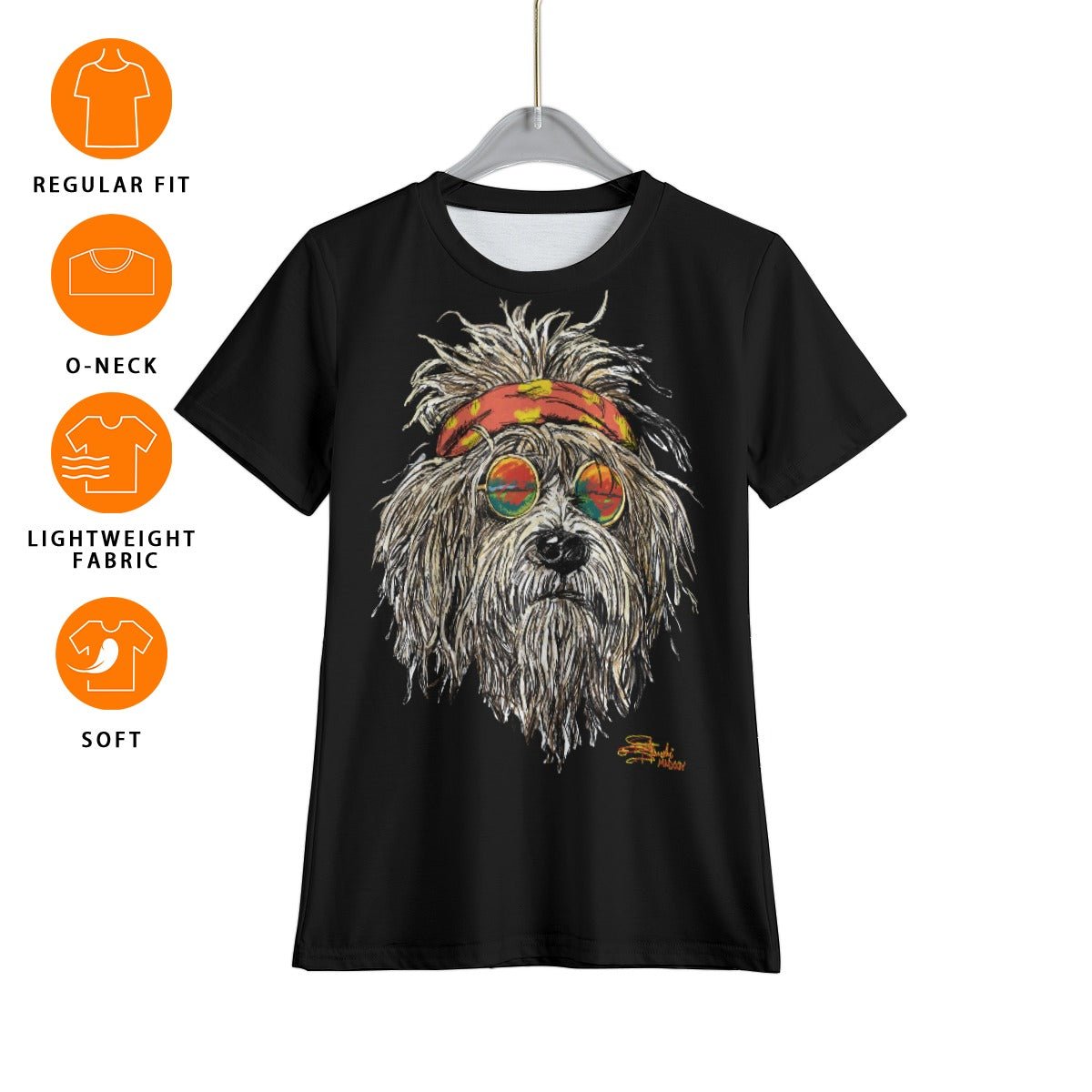 Grateful Dog Black Kid's T-Shirt - SB - THREADZ