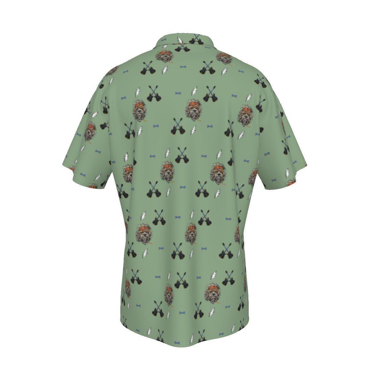 Grateful Dog Olive Hawaiian Patterned Shirt With Pocket - SB - THREADZ