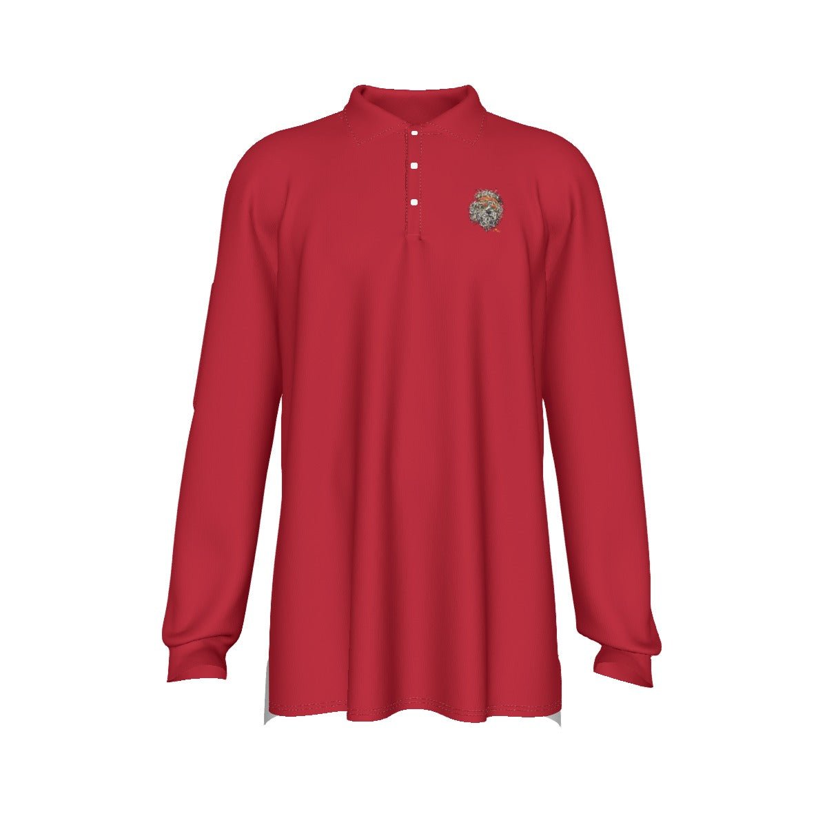 Grateful Dog Red Men's Long Sleeve Polo Shirt - SB - THREADZ