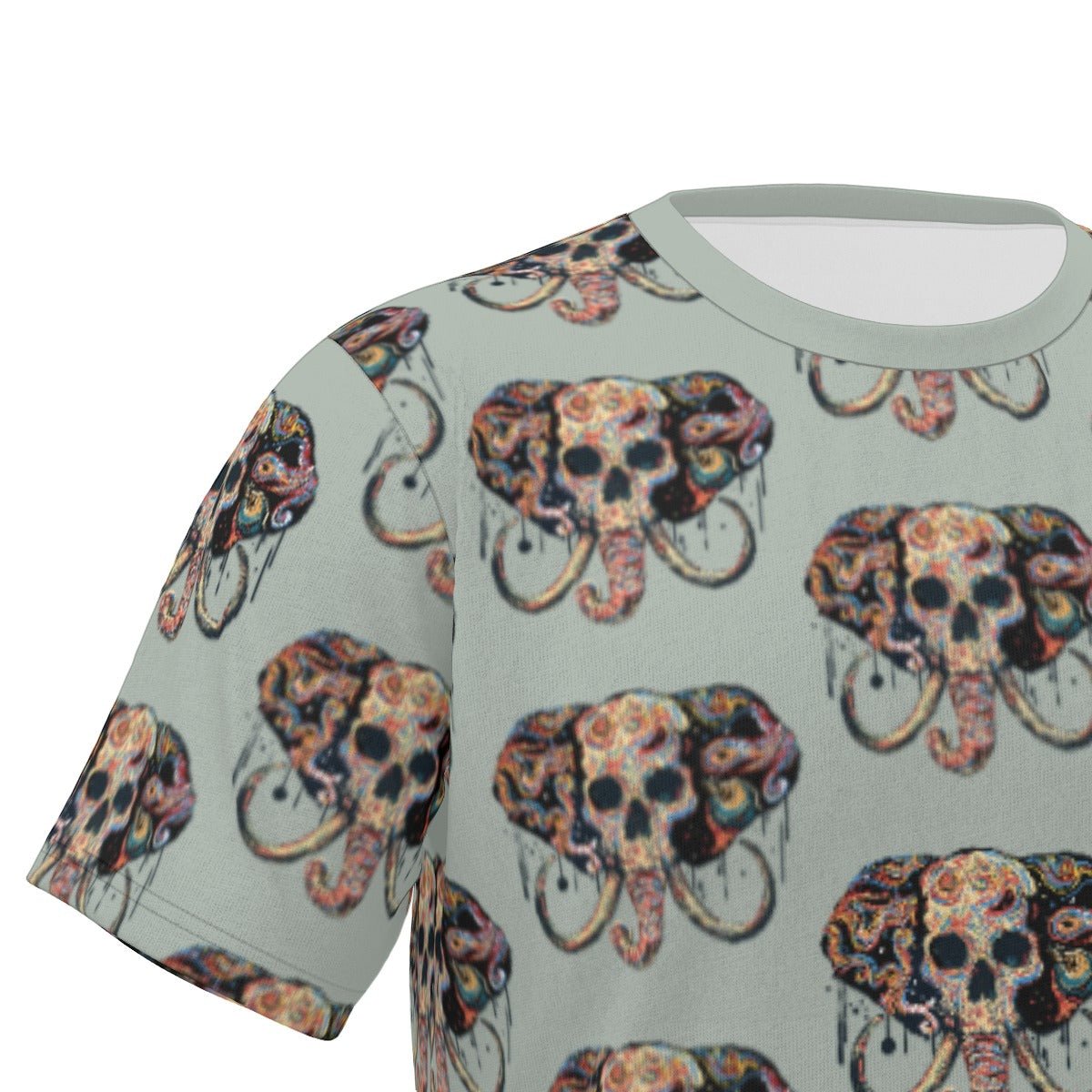 Invisible Elephant (Grey Patterned) O - Neck T-Shirt - SB - THREADZ