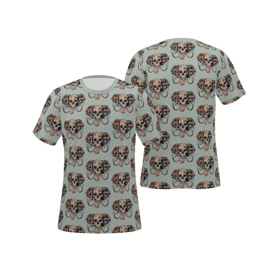 Invisible Elephant (Grey Patterned) O - Neck T-Shirt - SB - THREADZ