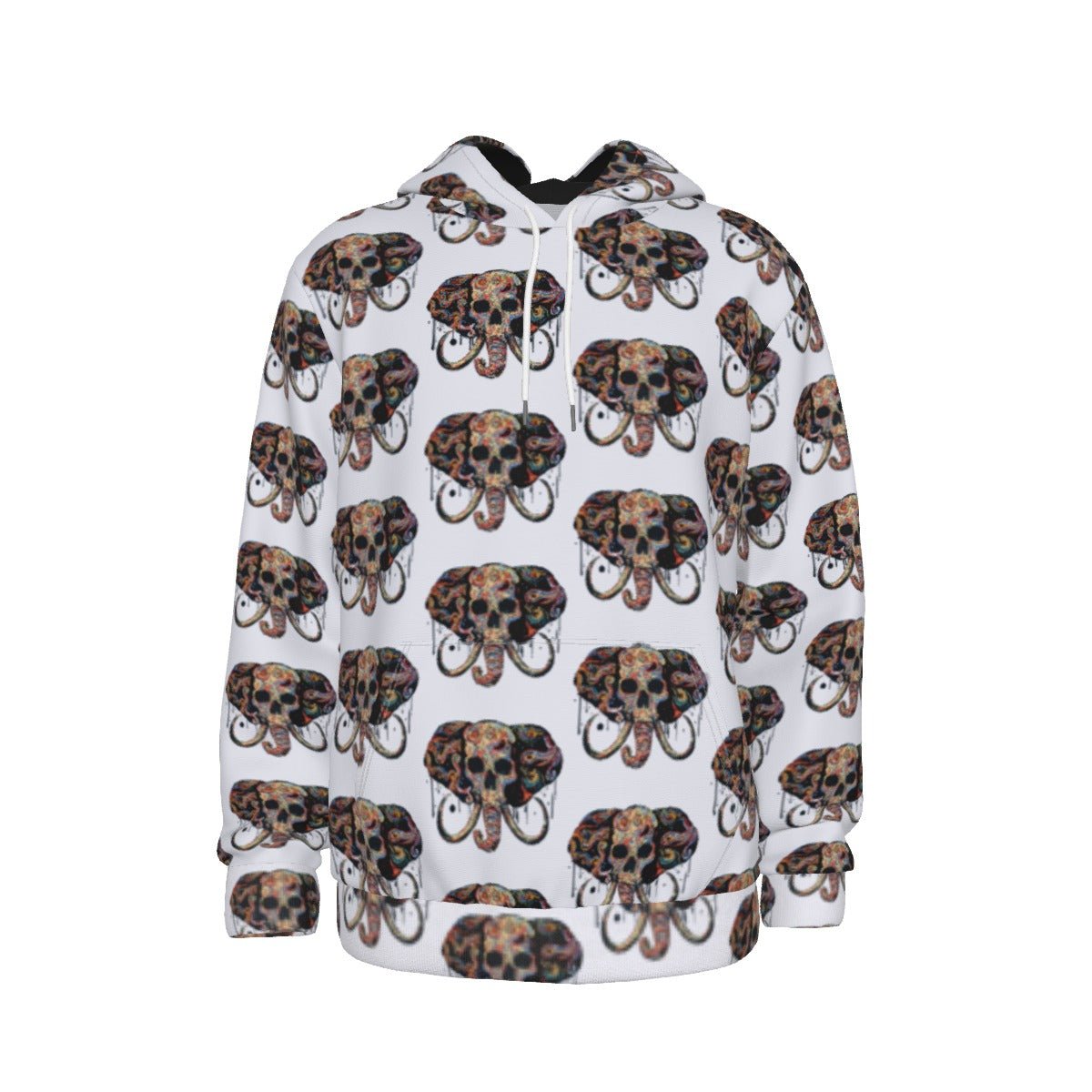 Invisible Elephant Tile Thicken Pullover Hoodie - SB - THREADZ