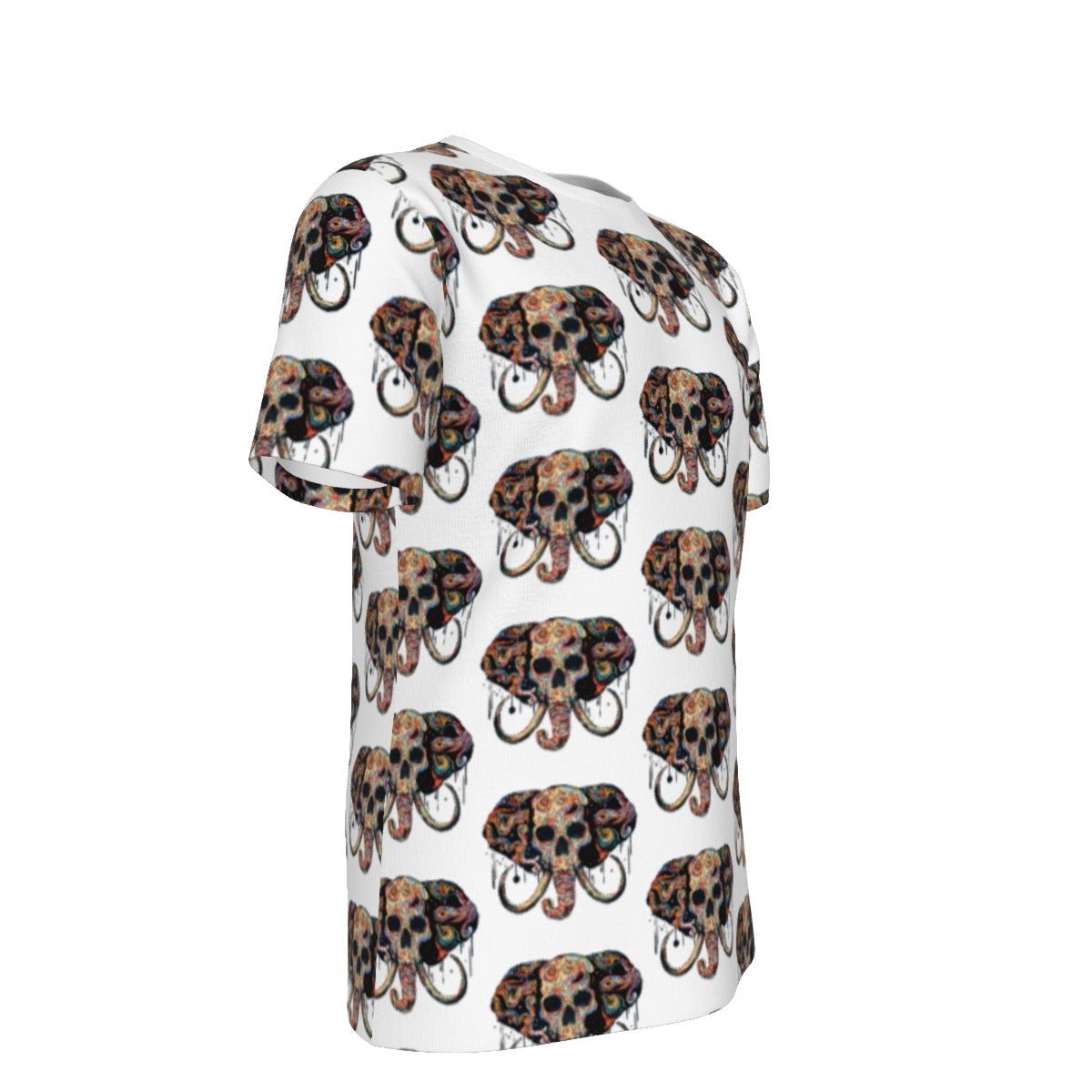 Invisible Elephant (White Pattern) O - Neck T-Shirt - SB - THREADZ