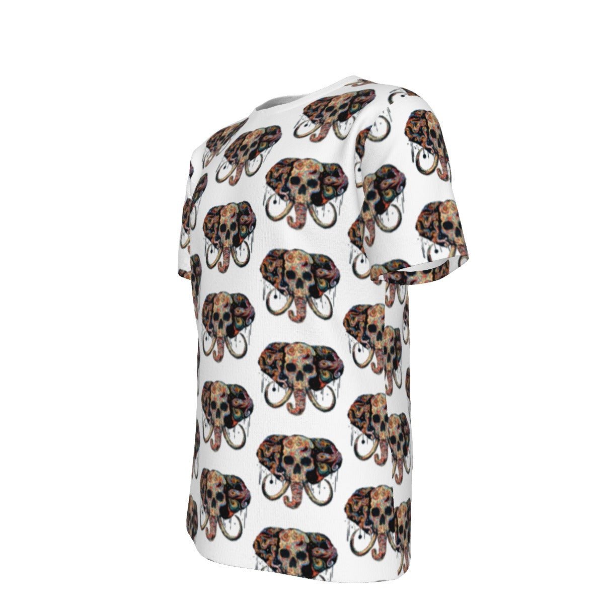 Invisible Elephant (White Pattern) O - Neck T-Shirt - SB - THREADZ