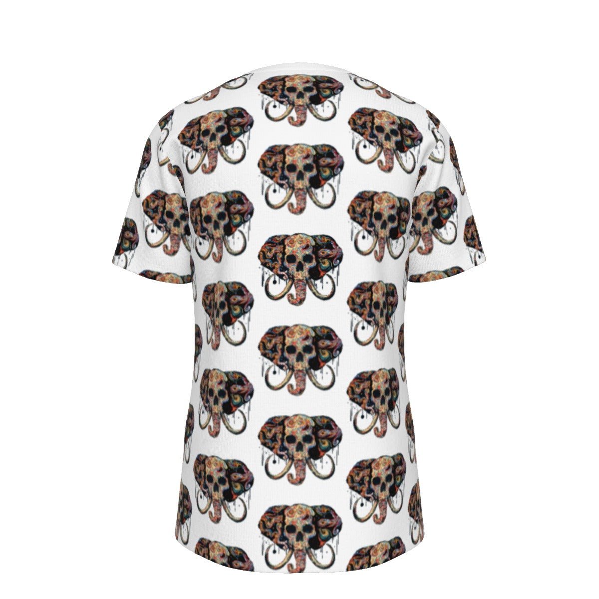 Invisible Elephant (White Pattern) O - Neck T-Shirt - SB - THREADZ