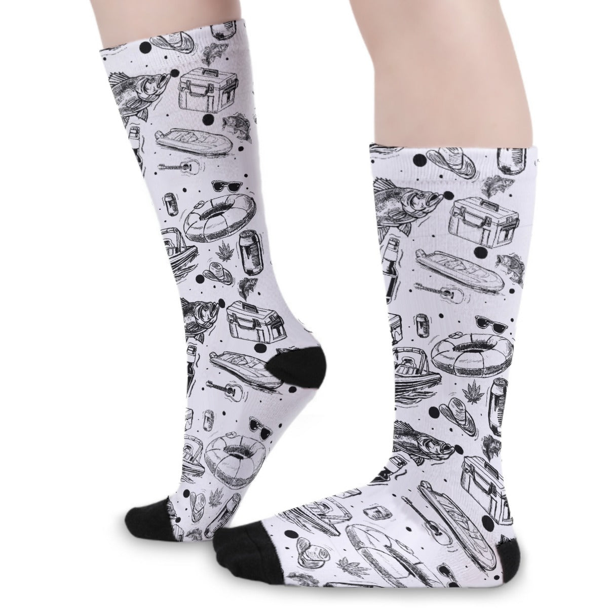 Lake Activities Unisex Long Socks - SB - THREADZ