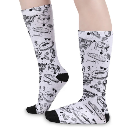 Lake Activities Unisex Long Socks - SB - THREADZ
