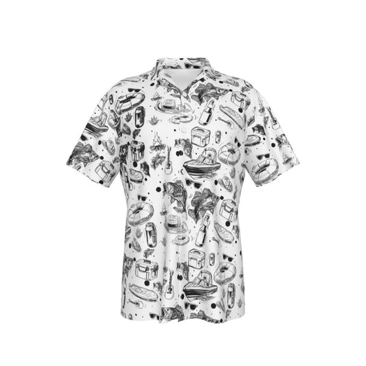 Lake Daze Hawaiian Shirt With Button Closure - SB - THREADZ