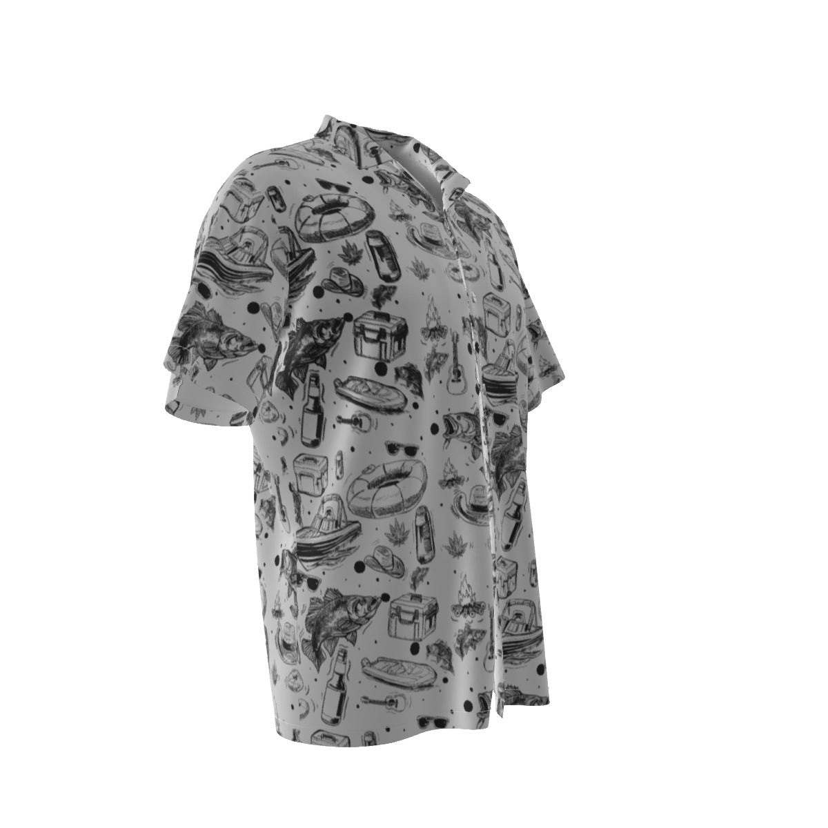 Lake Daze Hawaiian Shirt With Button Closure - SB - THREADZ