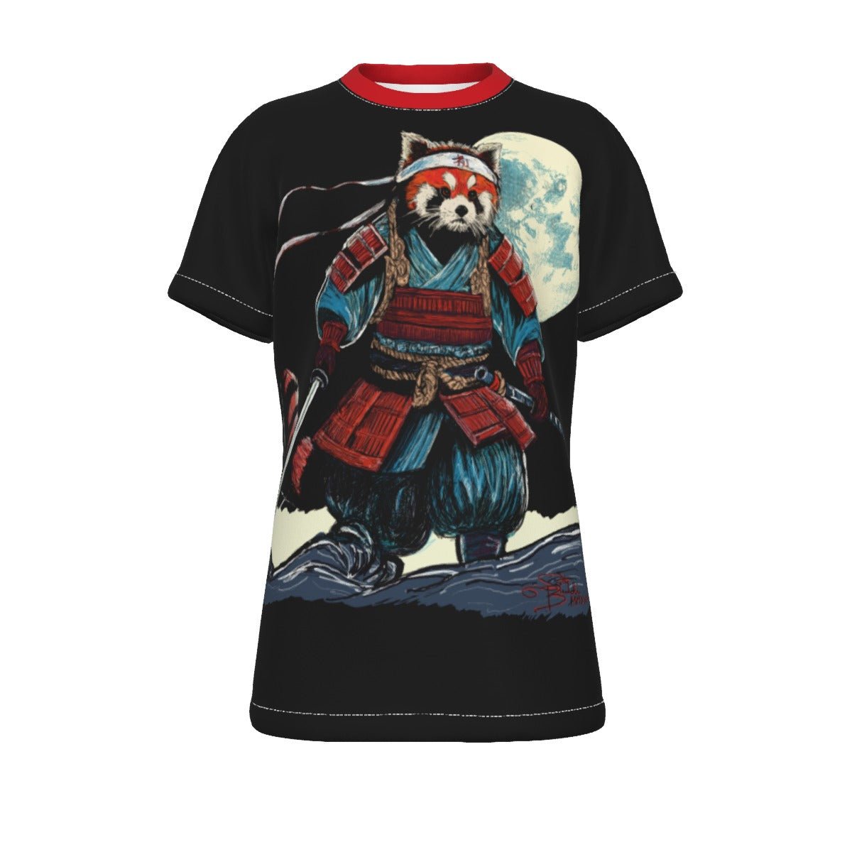Respect Red Panda (Black/Red) Kid's T-Shirt - SB - THREADZ