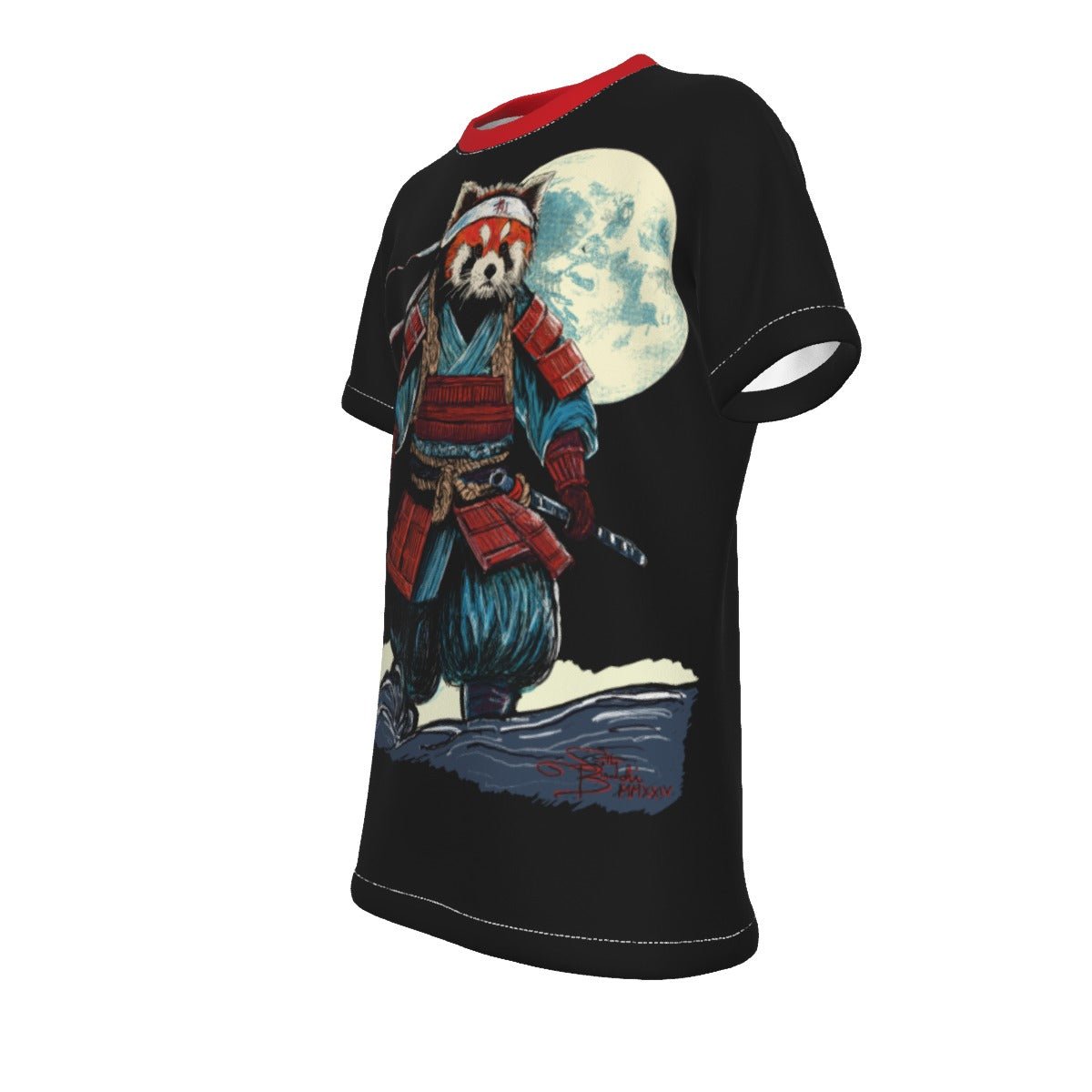 Respect Red Panda (Black/Red) Kid's T-Shirt - SB - THREADZ