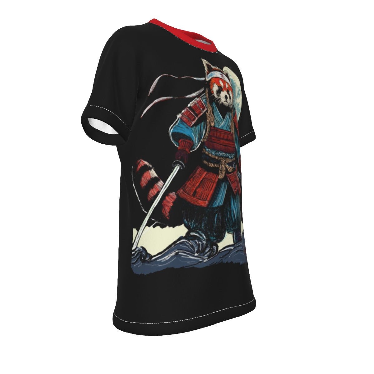 Respect Red Panda (Black/Red) Kid's T-Shirt - SB - THREADZ