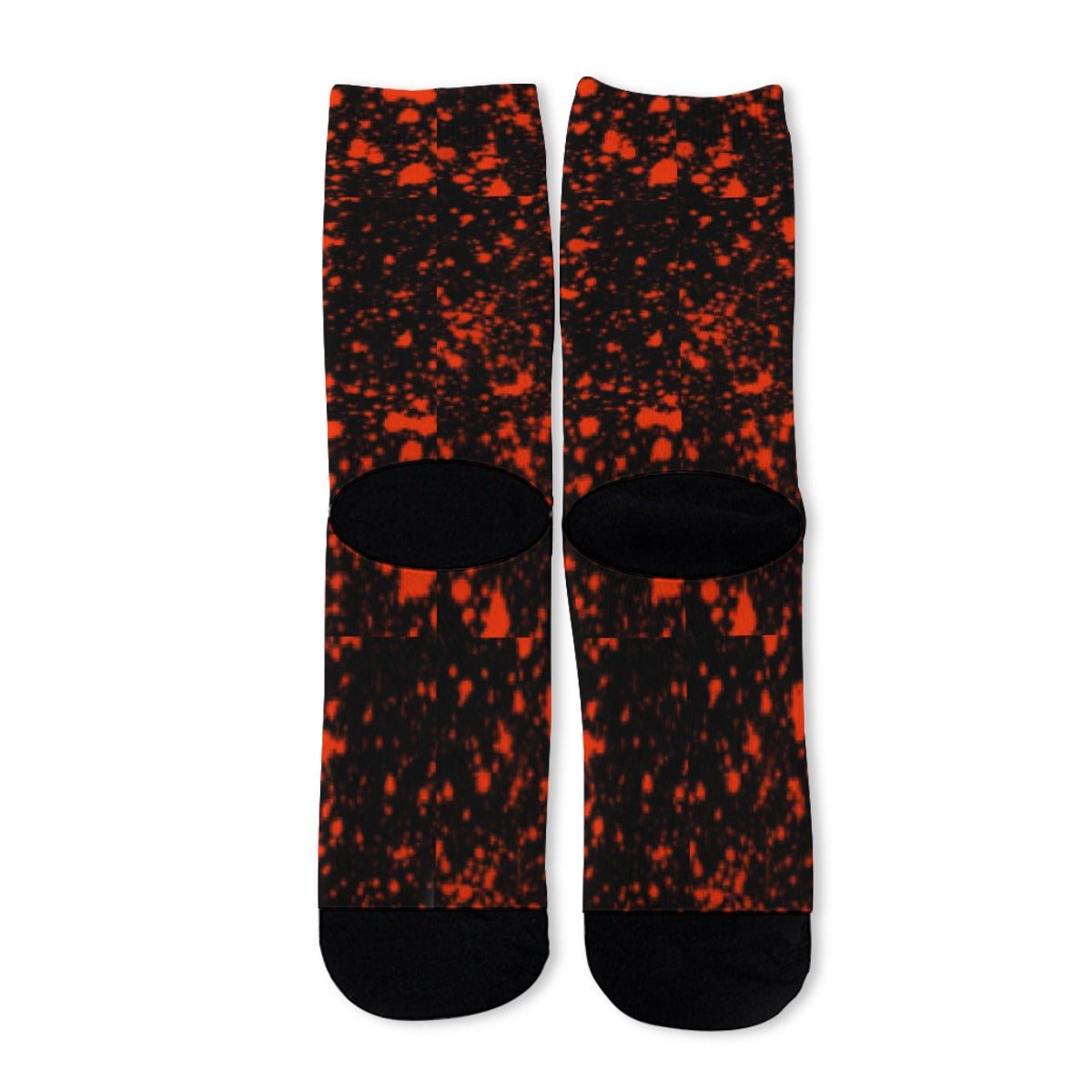 Stain Splatter Black Unisex Long Socks - SB - THREADZ