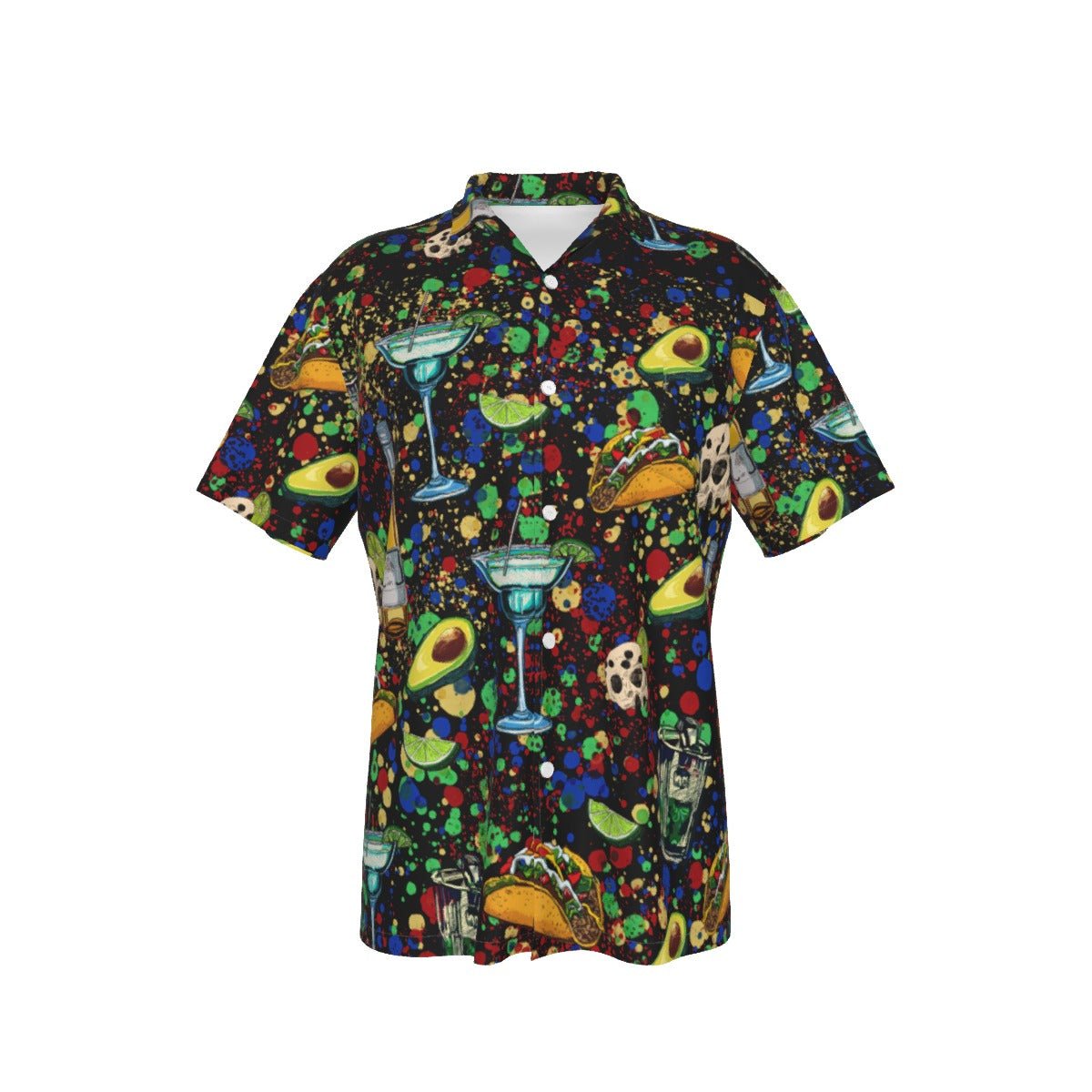 Taco Fest (Black) Men's Hawaiian Shirt With Pocket - SB - THREADZ
