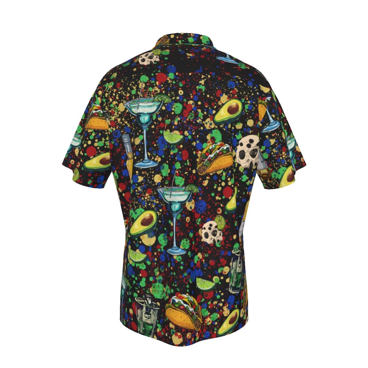 Taco Fest (Black) Men's Hawaiian Shirt With Pocket - SB - THREADZ