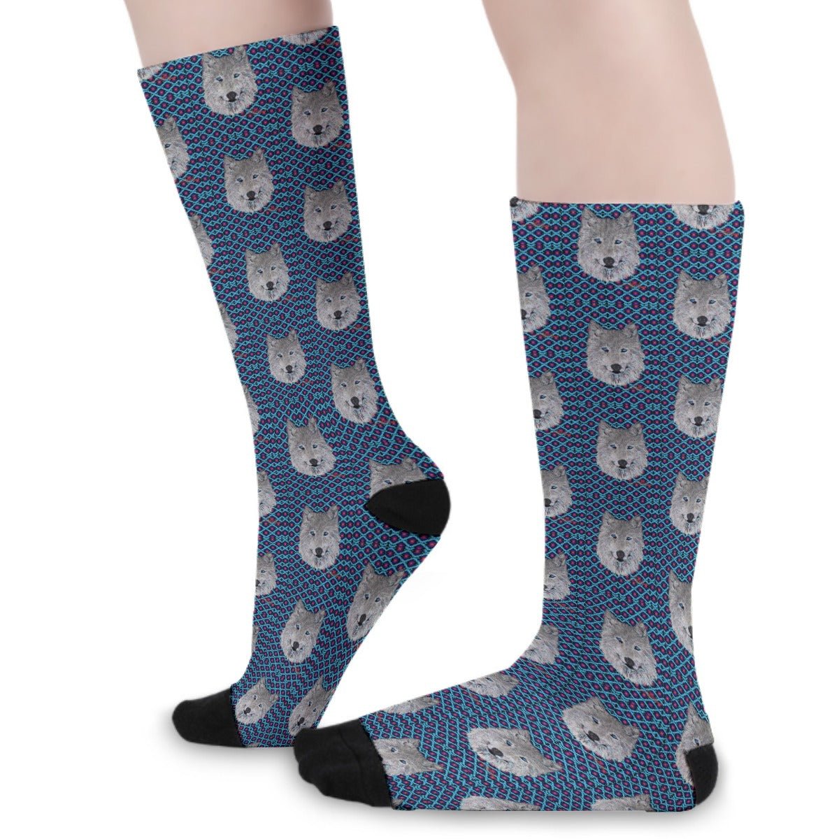 Wolf Unisex Long Socks - SB - THREADZ