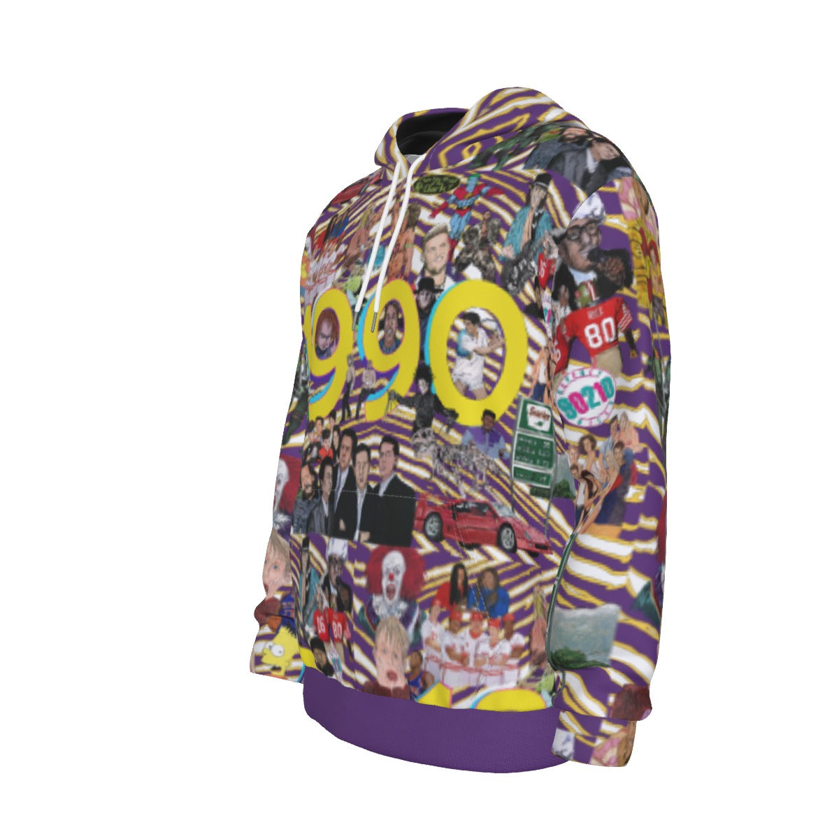 1990 All-Over Print  Pullover Hoodie