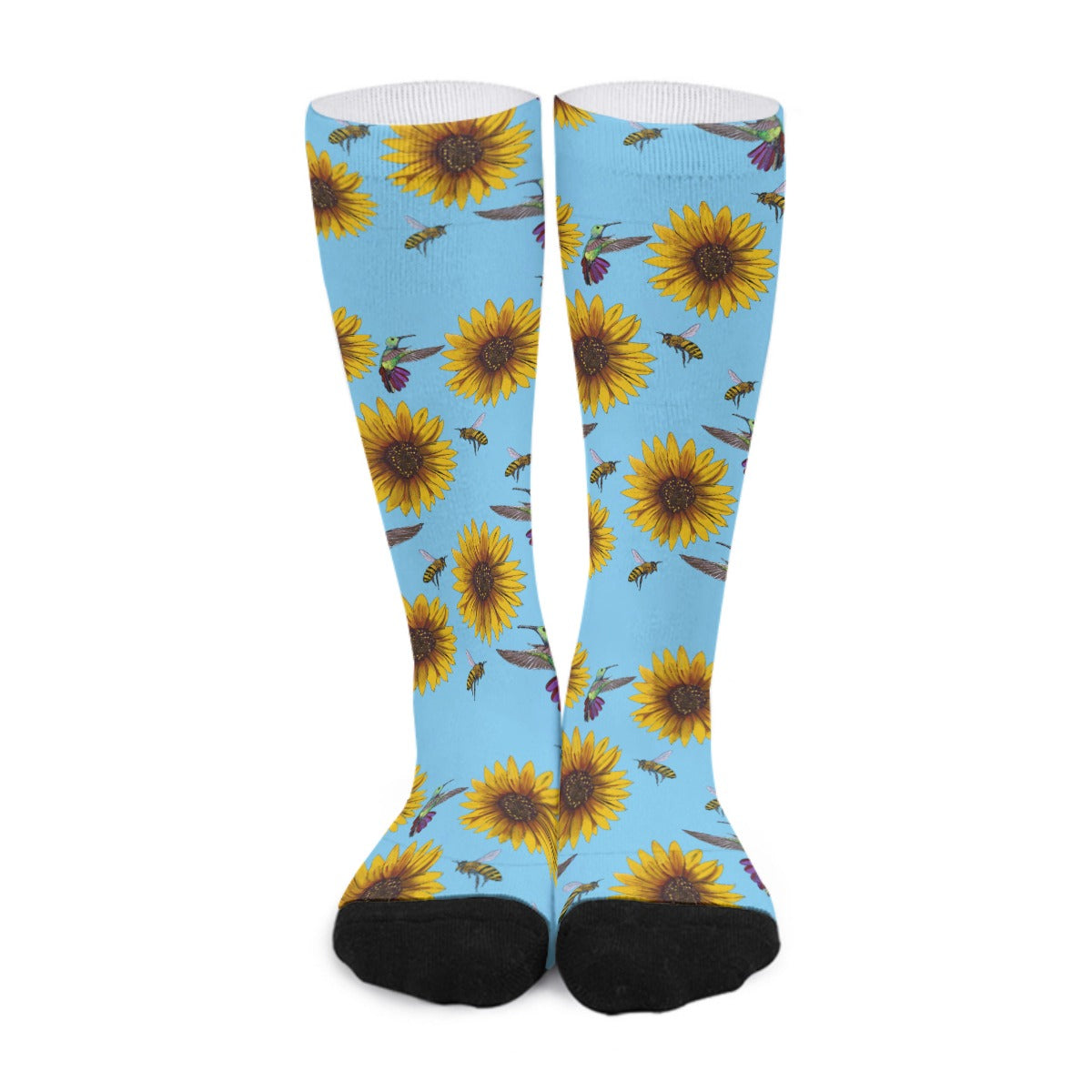 Birdzand da Beez Blue Unisex Long Socks