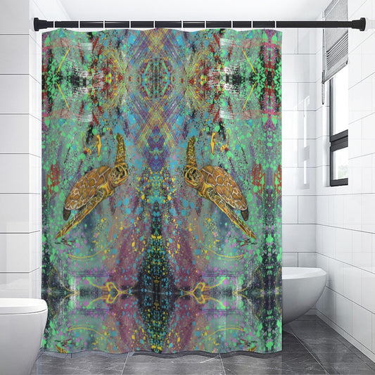 Turtle Power Shower Curtains 150（gsm）