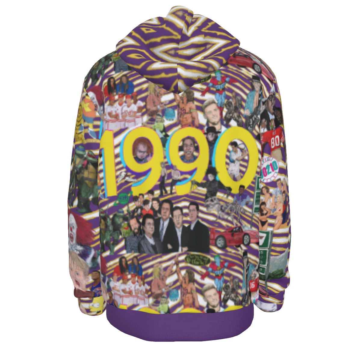 1990 All-Over Print  Pullover Hoodie