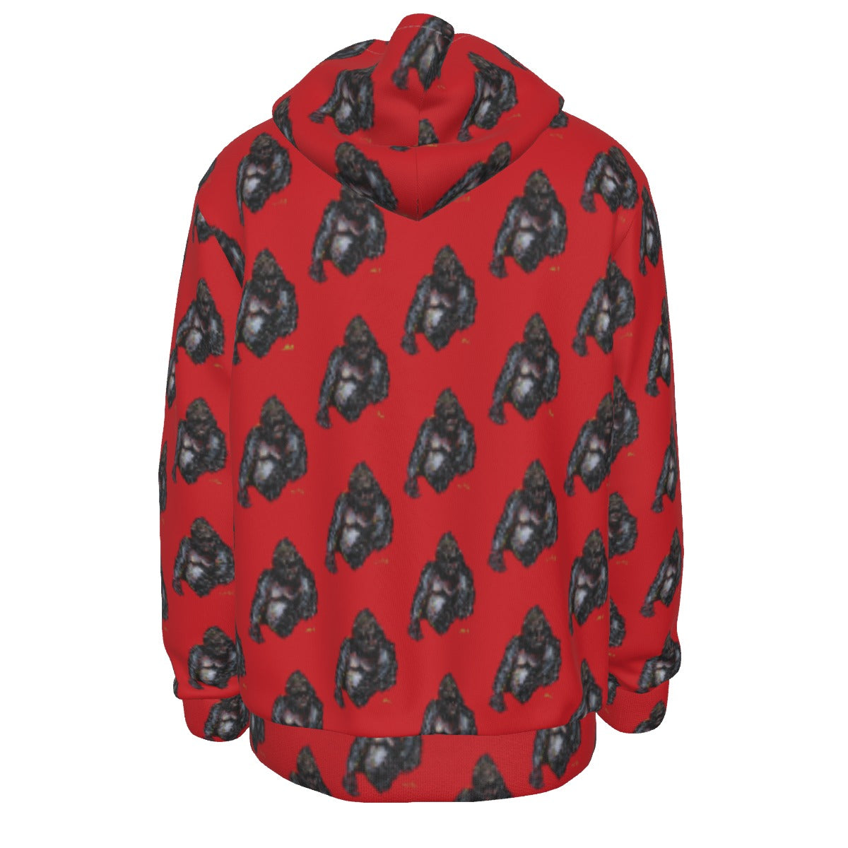 Red Gorilla All-Over Print Men's Pullover Hoodie