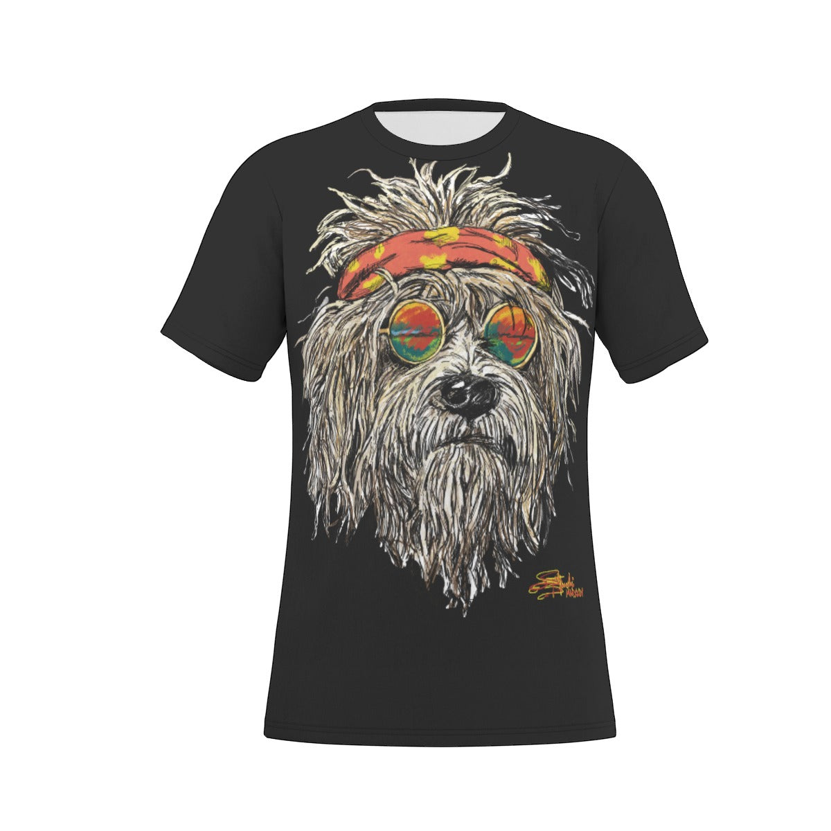 Grateful Dog  O-Neck T-Shirt Black