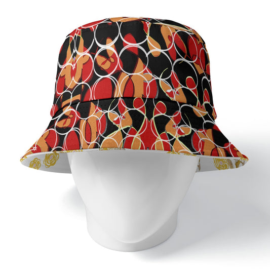 Abstract/ Mokey Skull Double-Side Printing Bucket Hat