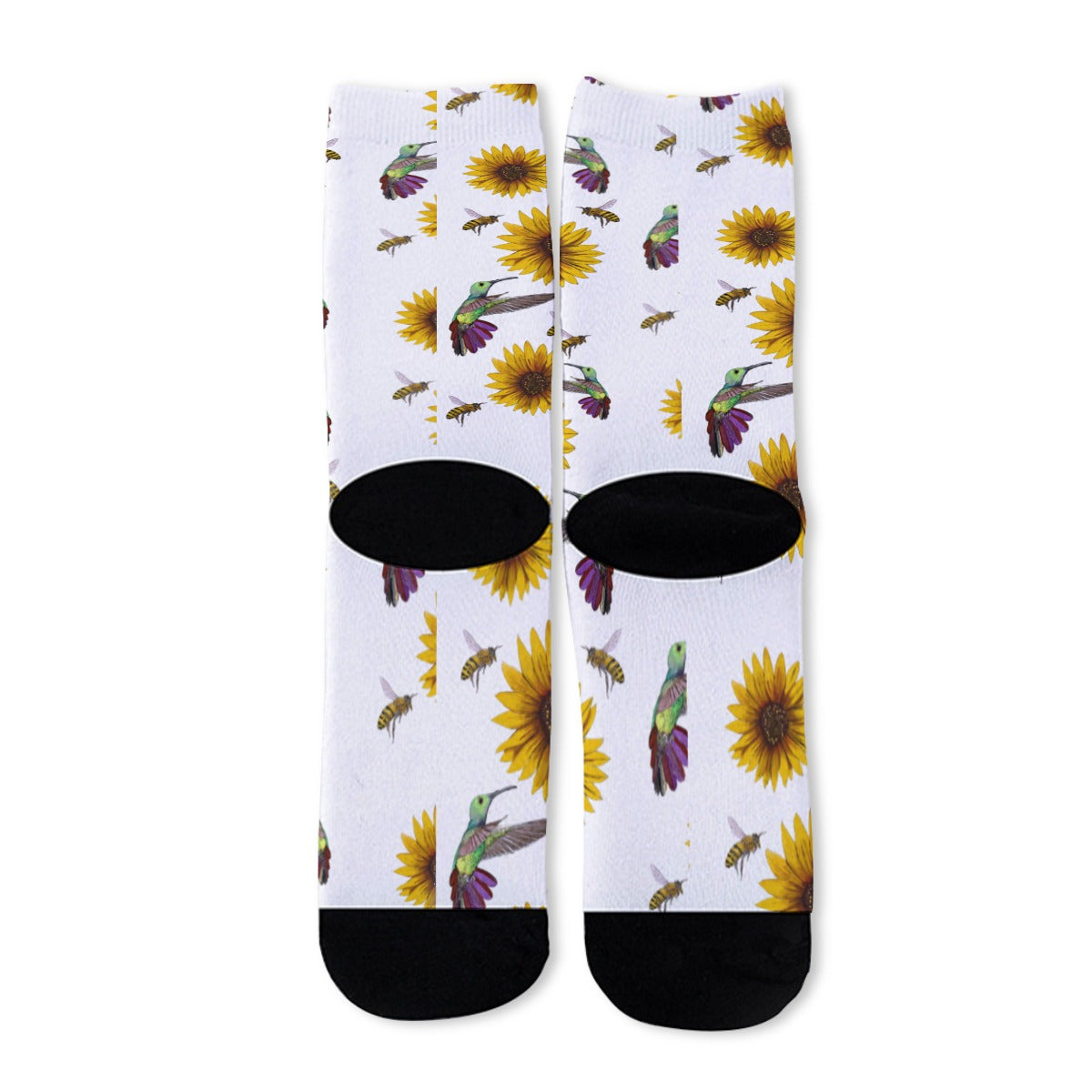 Birds and da Beez White Unisex Long Socks