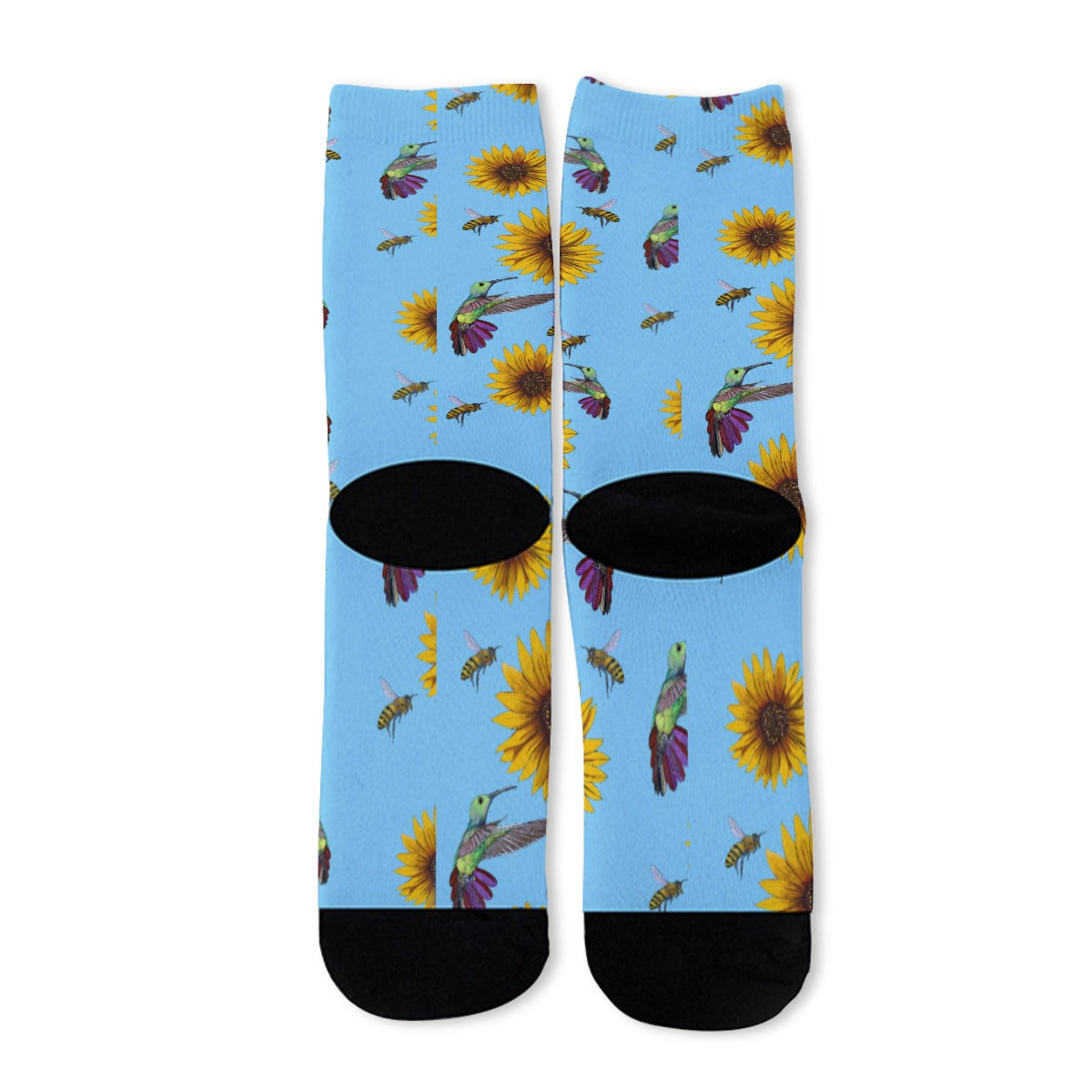 Birdzand da Beez Blue Unisex Long Socks