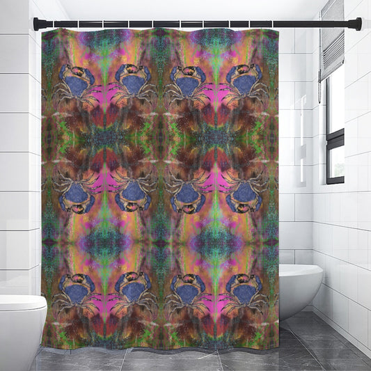 Psychadelic Crab Shower Curtains 150（gsm）