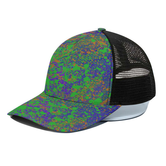 Cosmos Trucker Hat With Black Half-mesh