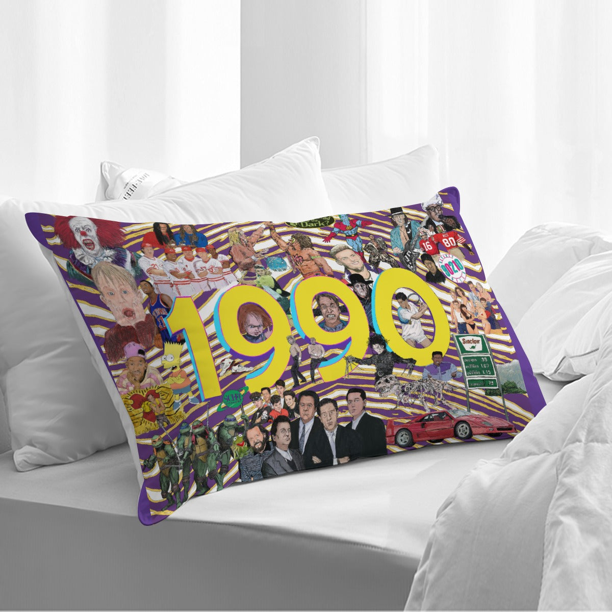 1990 Collage Pillow Cover （1PC）