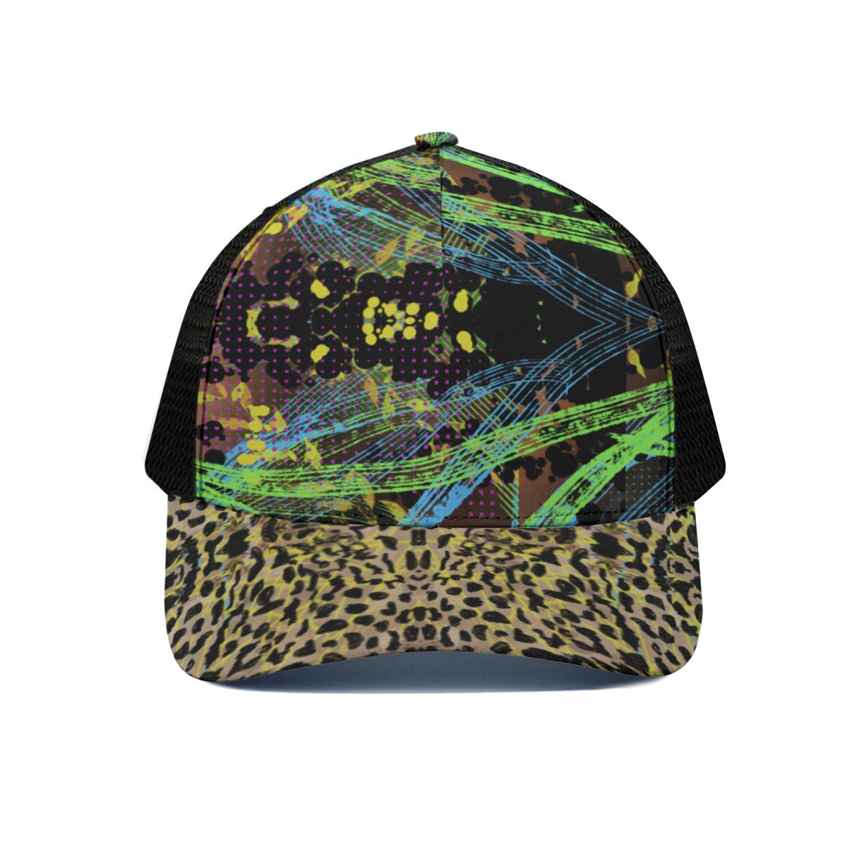 Spotted Jag Trucker Hat With Black Half-mesh