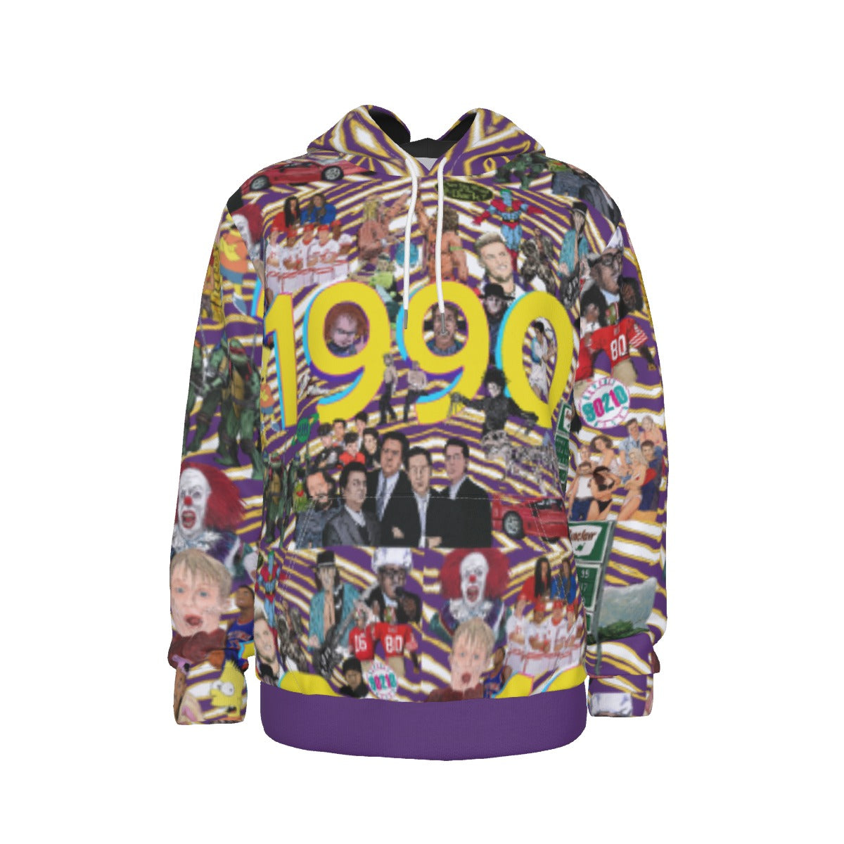 1990 All-Over Print  Pullover Hoodie