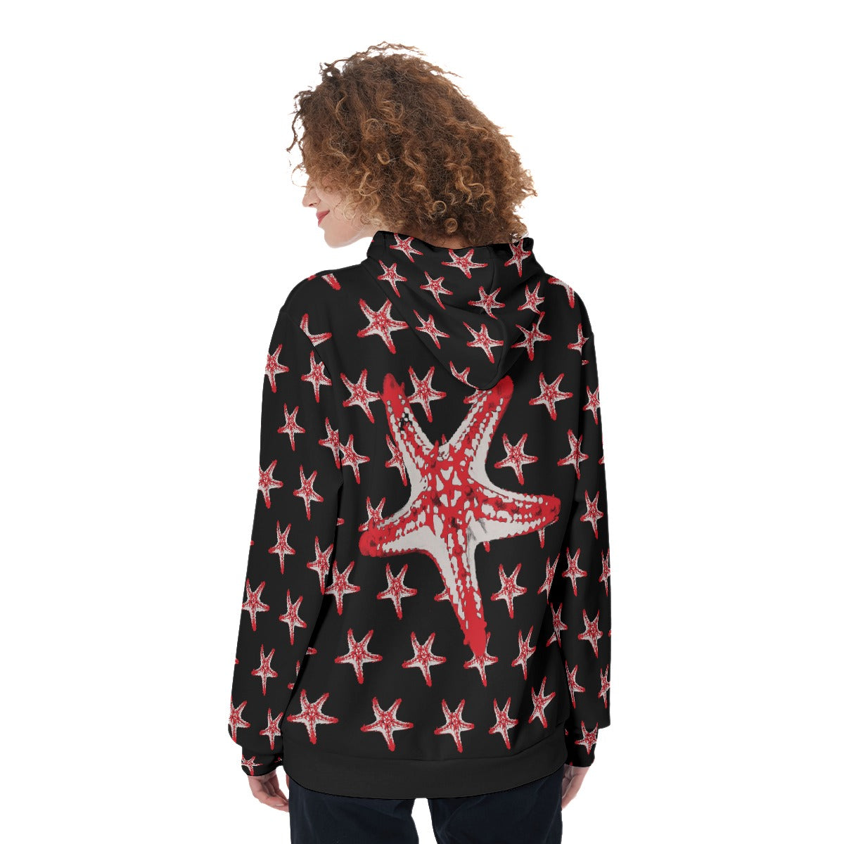 Starfish Pattern Women's Pullover Hoodie