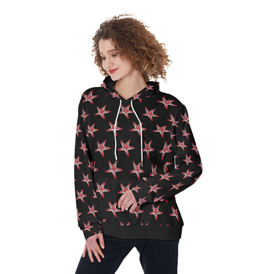 Starfish Pattern Women's Pullover Hoodie