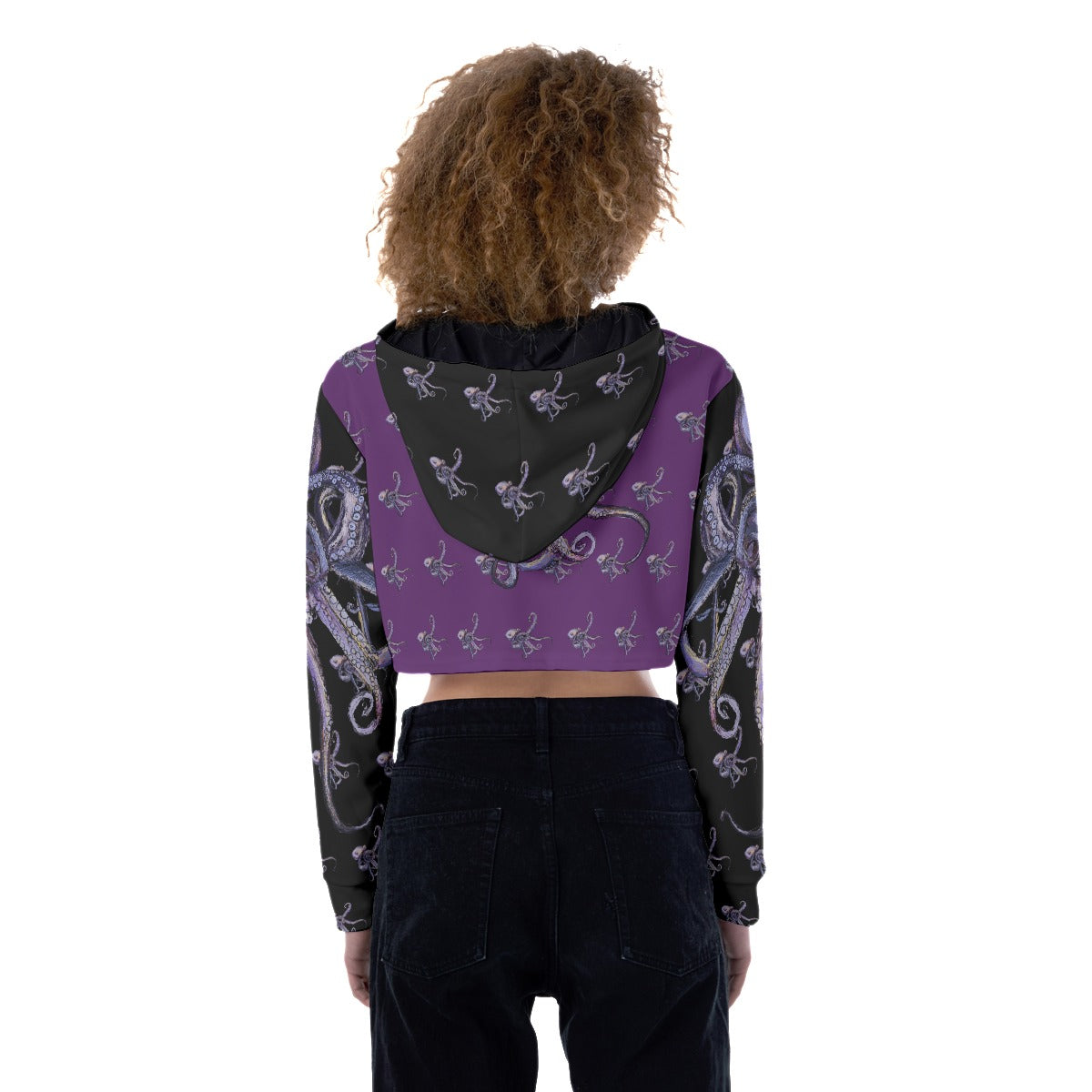 Aquatic Ambience Women's Crop Top Hoodie